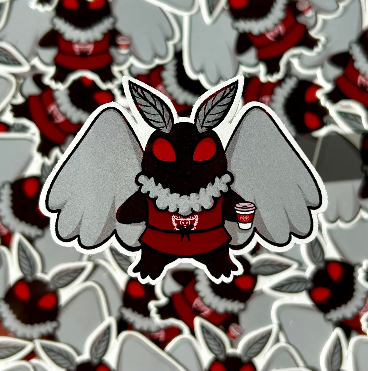 Mothman Barista Vinyl Glossy Sticker