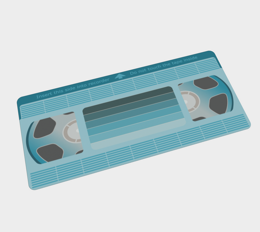 Blue VHS Tape Desk Mat - POD
