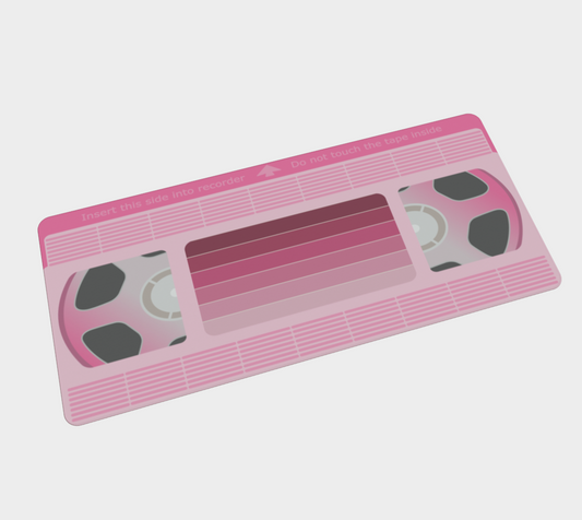 Pink VHS Tape Desk Mat - POD