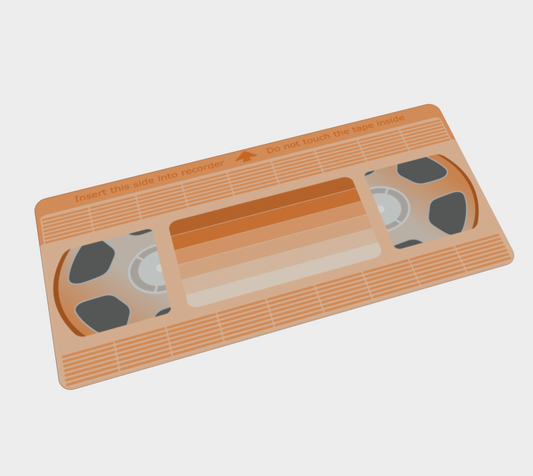 Orange VHS Tape Desk Mat - POD