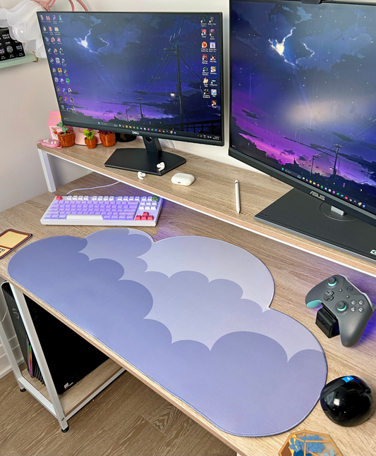 Dusk Water-Resistant Cloud Desk Mat