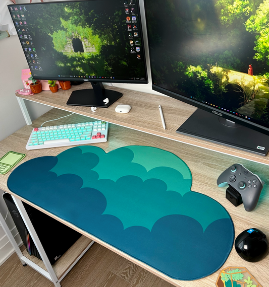 Hurricane Water-Resistant Cloud Desk Mat