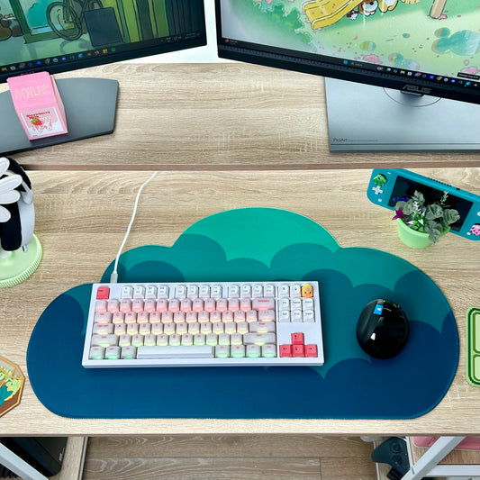 Mini Hurricane Water-Resistant Cloud Deskmat