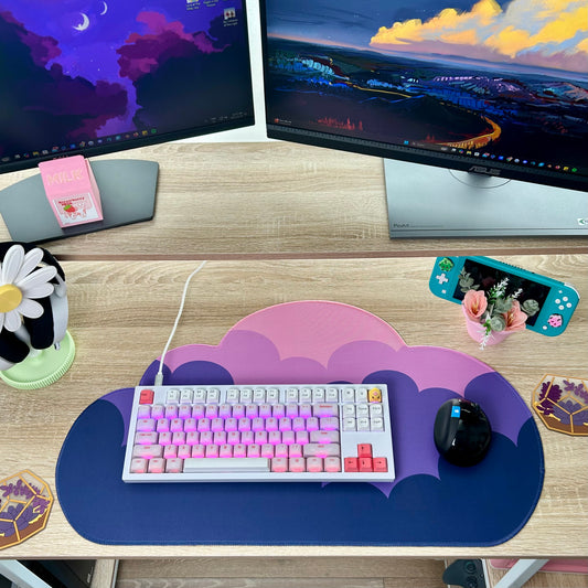 Mini Twilight Water-Resistant Cloud Deskmat