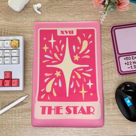 The Star Tarot Card Pink Ergonomic 3D Mousepad