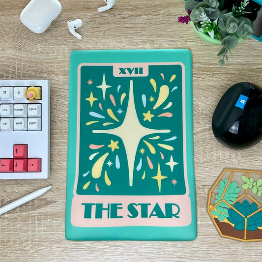 The Star Tarot Card Green Ergonomic 3D Mousepad