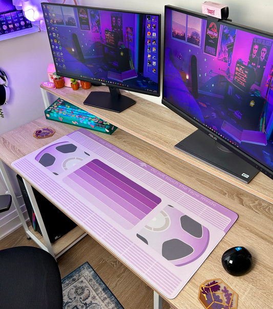 Lavender LEDs VHS Desk Mat