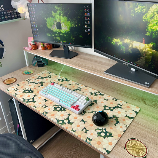Lazy Daisies Desk Mat  - POD
