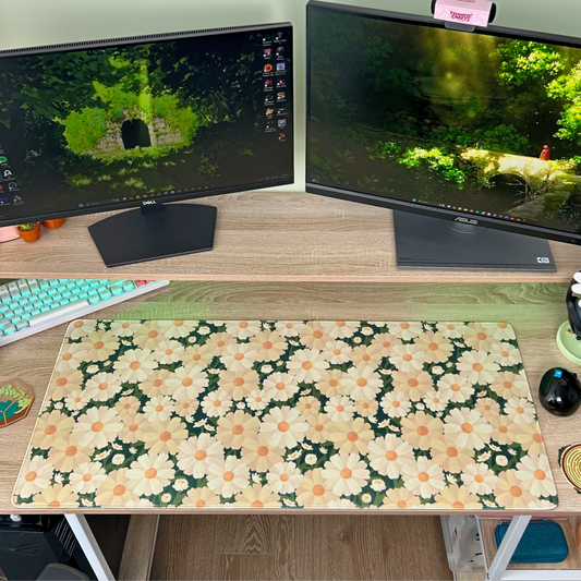 Lazy Daisies Desk Mat  - POD