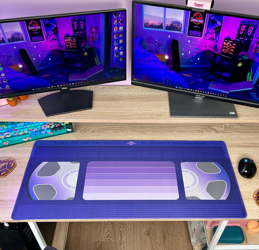 Neon Midnight VHS Desk Mat