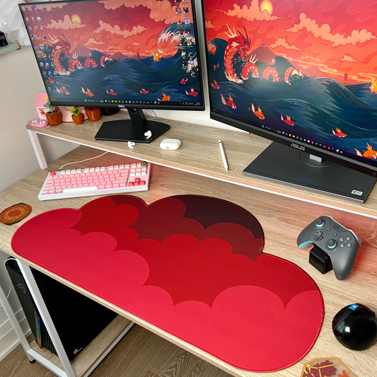 Sailors Warning Water-Resistant Cloud Desk Mat