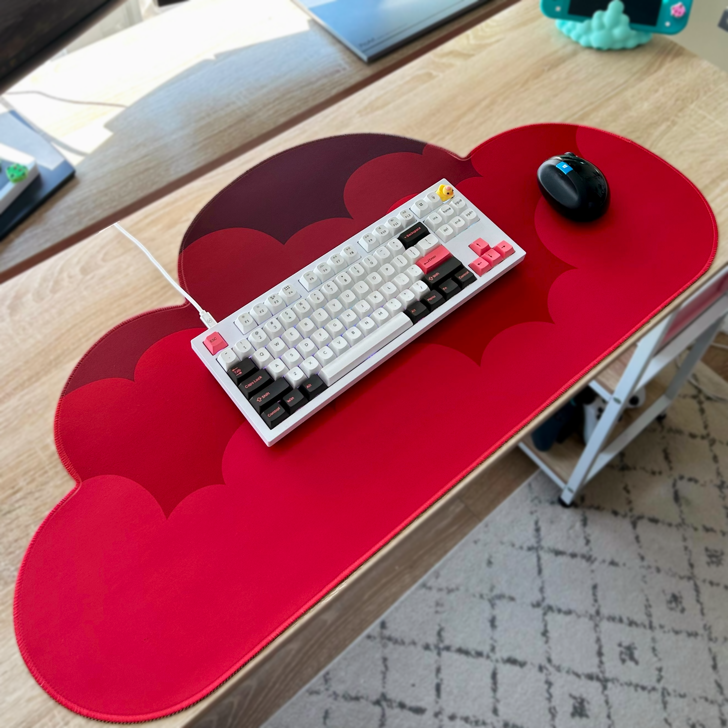 Sailors Warning Water-Resistant Cloud Desk Mat