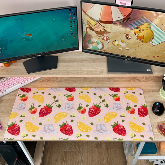 Strawberry Lemonade Desk Mat - POD