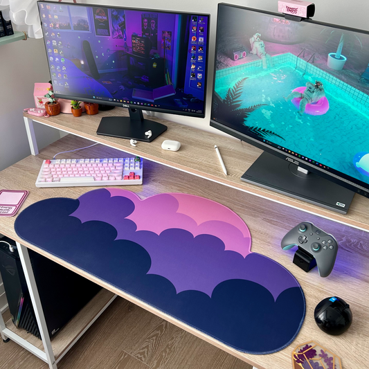 Twilight Water-Resistant Cloud Desk Mat