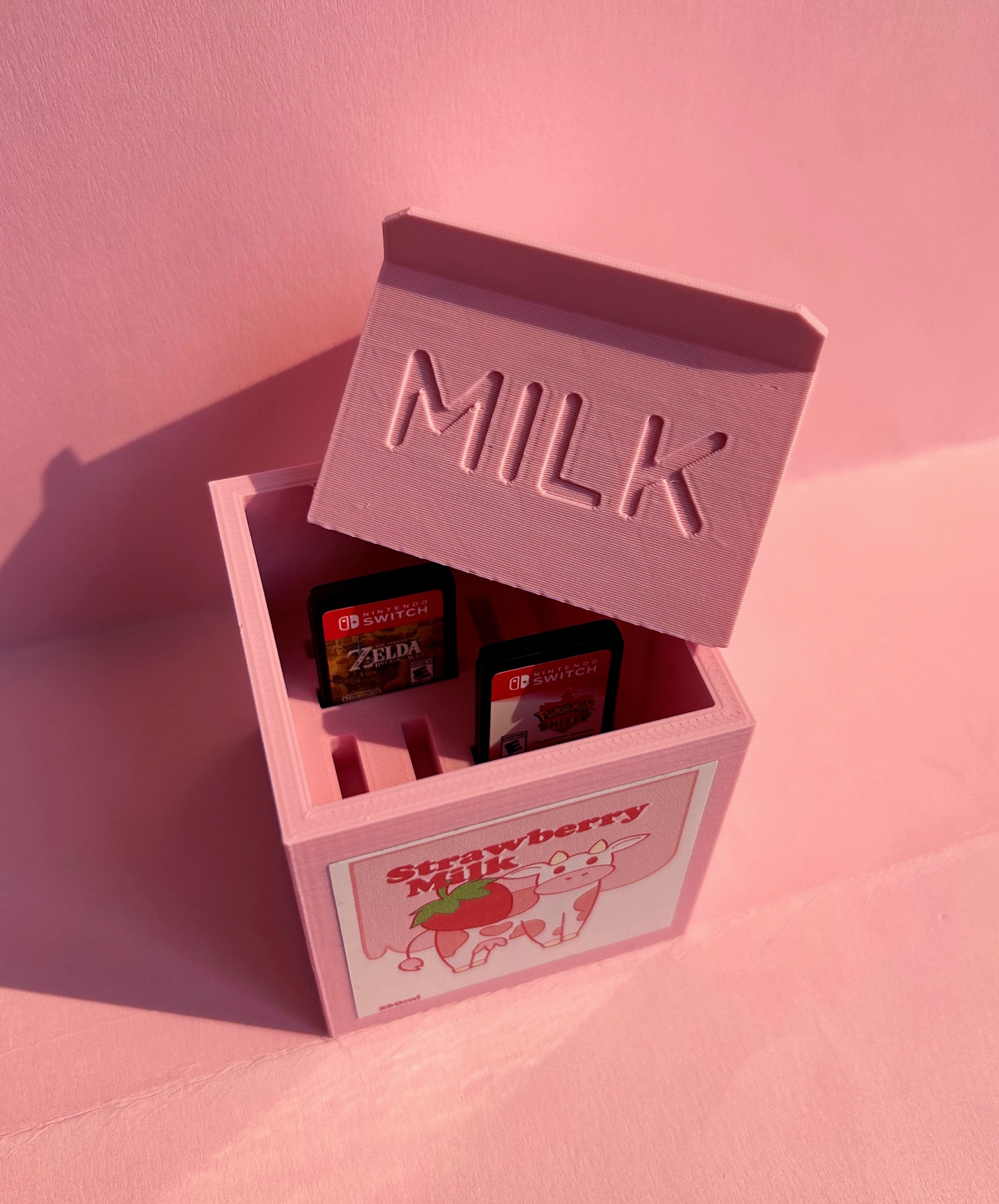 Milk Carton Switch Game Card Storage Container