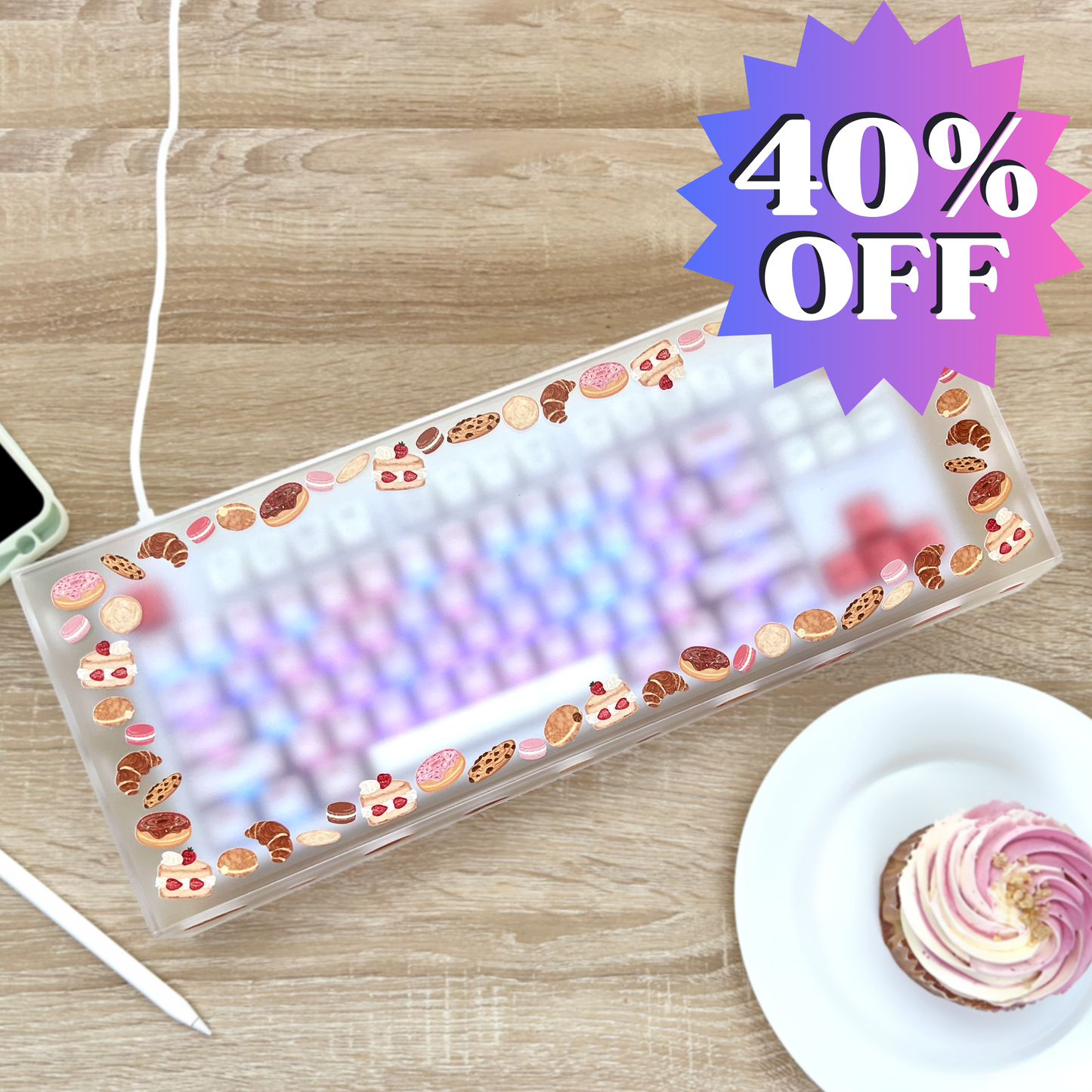 Baked Treats Acrylic Keyboard Cover