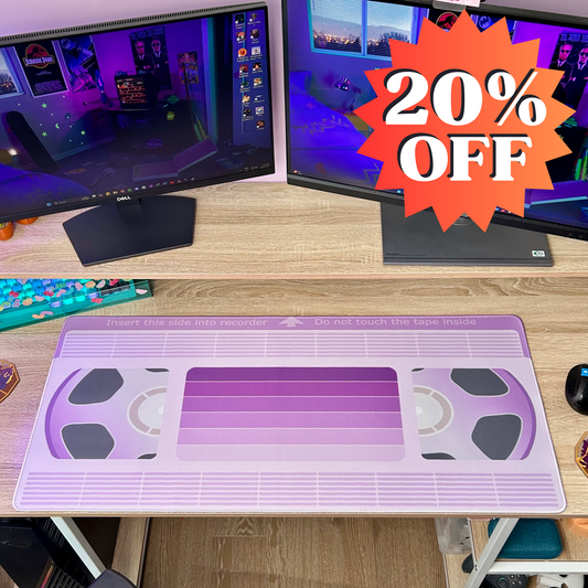 Lavender LEDs VHS Desk Mat