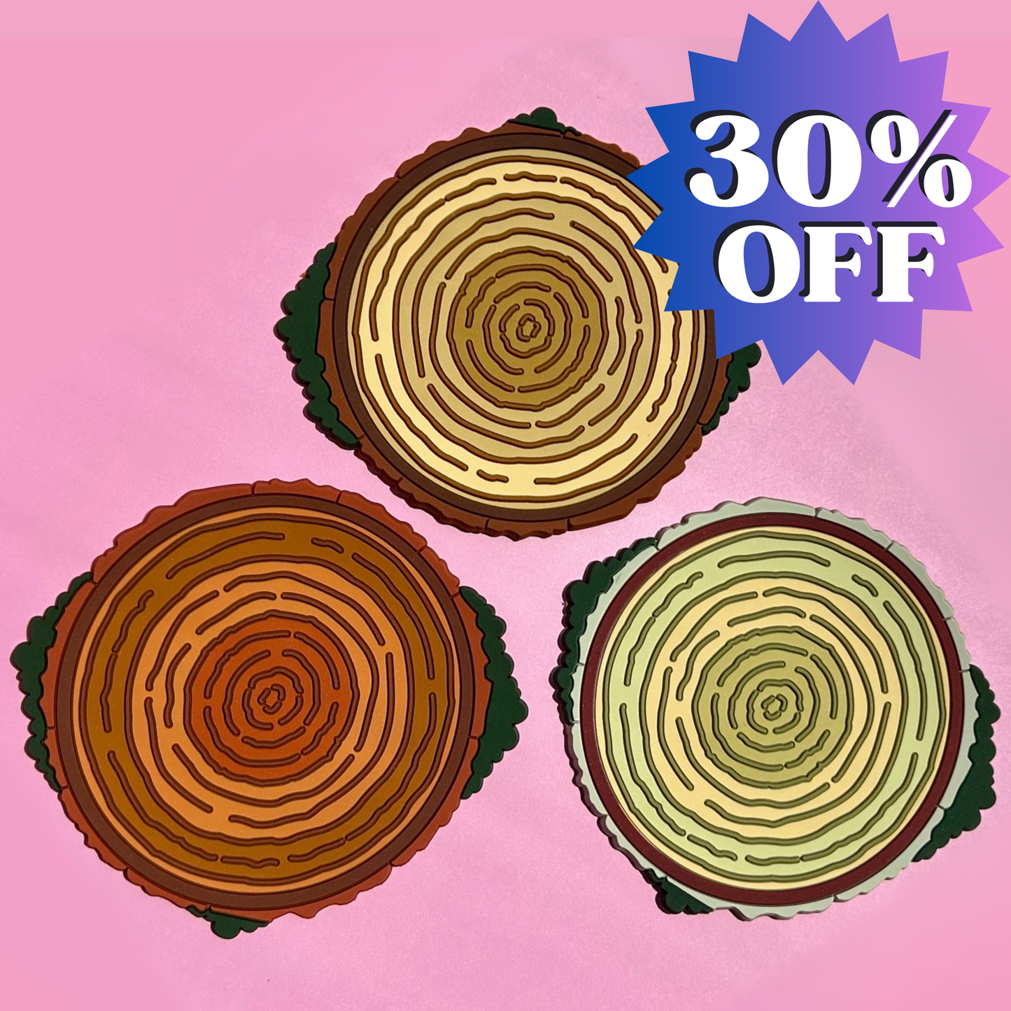 Fallen Log Tree Stump Coasters
