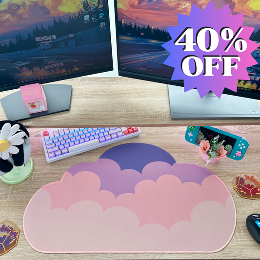 Mini Sunset Water-Resistant Cloud Deskmat
