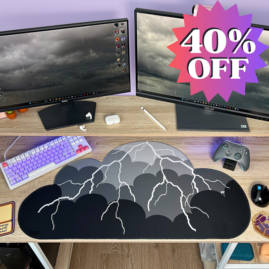 Storm Water-Resistant Cloud Desk Mat
